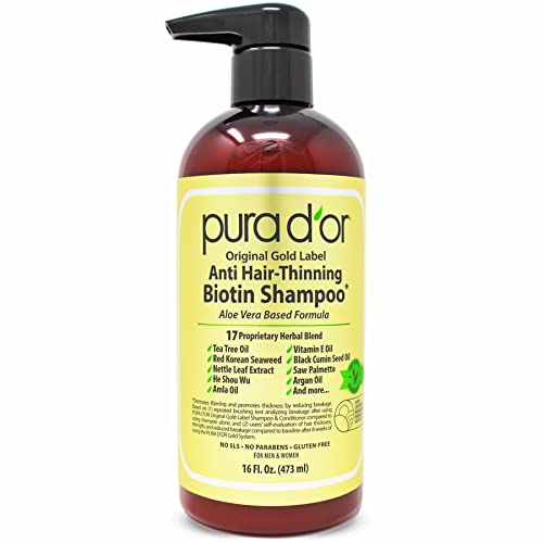 PURA D'OR Original Gold Label Anti-Thinning Biotin S...