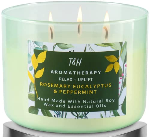 T&H Rosemary Eucalyptus & Peppermint Scented Candle