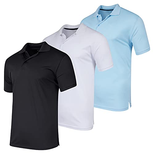 MAGCOMSEN Men's Polo Shirt Quick Dry Performance Short Sleeve Tactical Shirts Pique Jersey Golf Shirt