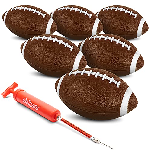 GoSports Xtreme Flight Footballs 6 Pack, 9 Inch Infl...