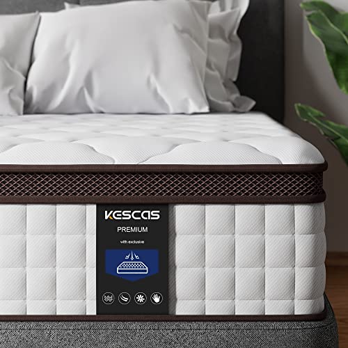 Kescas 10 Inch Memory Foam Hybrid Full Mattress - He...