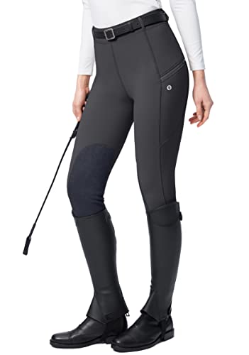 SANTINY Women's Horse Riding Pants with Zipper Pocke...