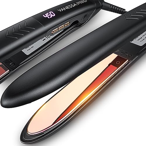 VANESSA PRO Flat Iron Hair Straightener, 100% Pure P...