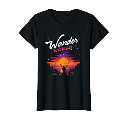 Wander Woman Shirt Trekking Hiking Enjo...