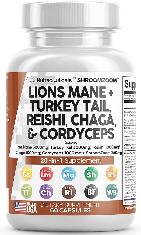 Mushroom Supplement with Lions Mane & More