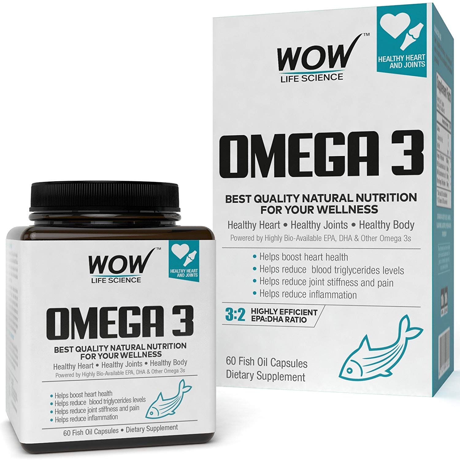 Wow Omega 3 Fish Oil Triple Strength 1000mg 550mg Epa 350mg Dha