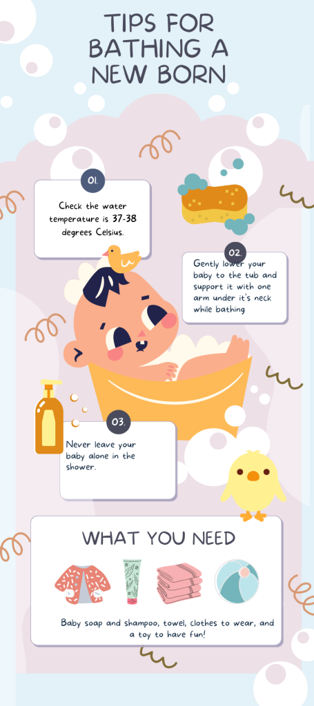 Tips for bathing a newborn